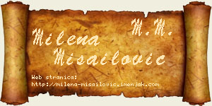 Milena Misailović vizit kartica